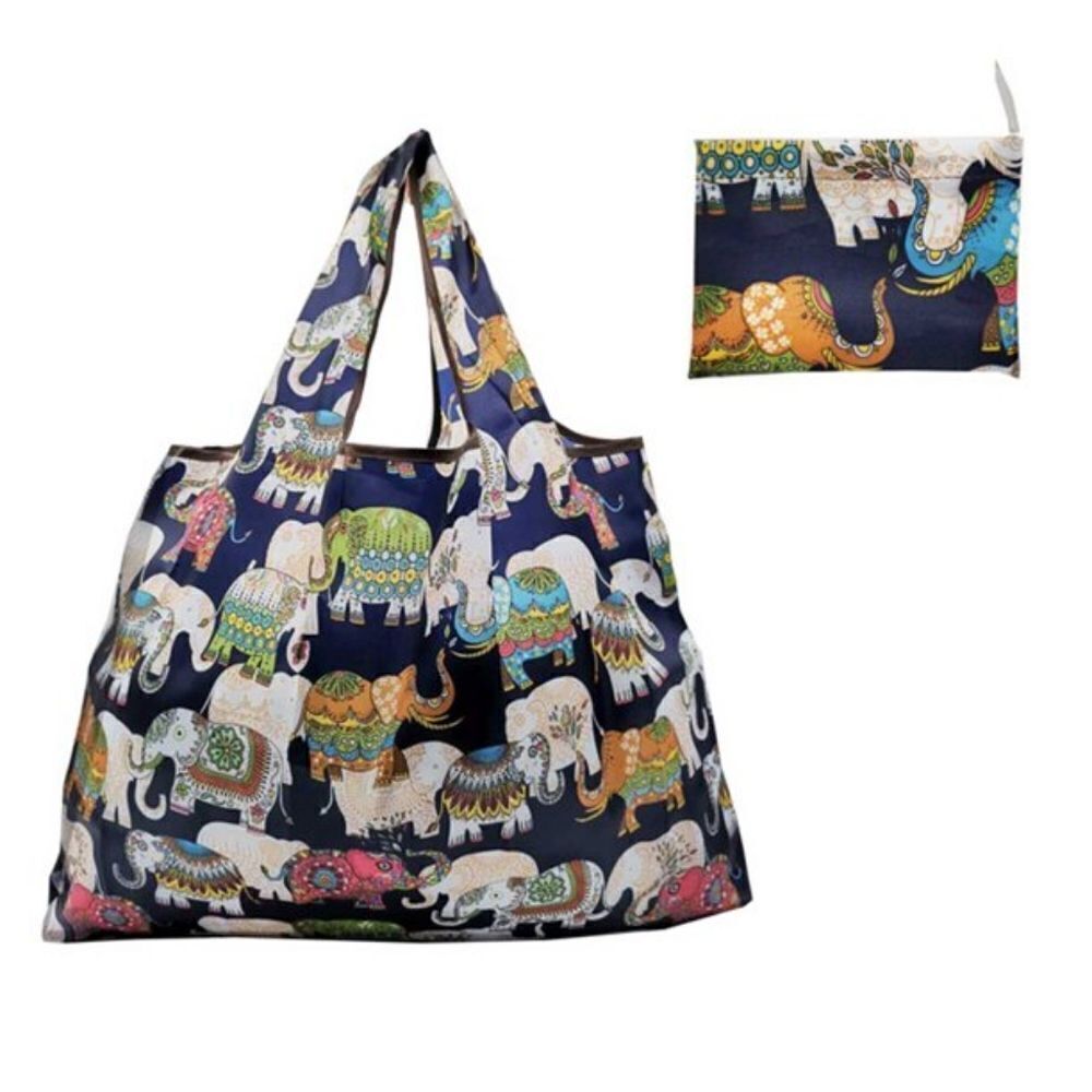 Elephant Pattern Tote - Picture 1 of 7